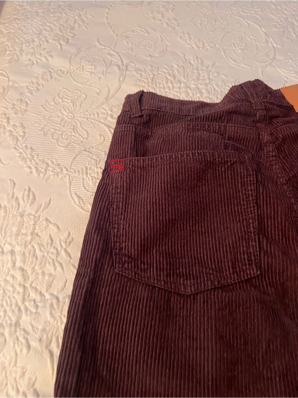 BDG Wide Leg Corduroy Pants in Deep Burgundy/Brown - Picture 5 of 9
